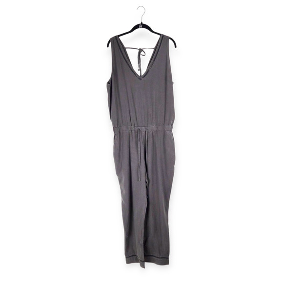 Anthropologie Cloth & Stone Charcoal Gray Sleeveless Julianna Jumpsuit Size M‎ - Picture 2 of 11